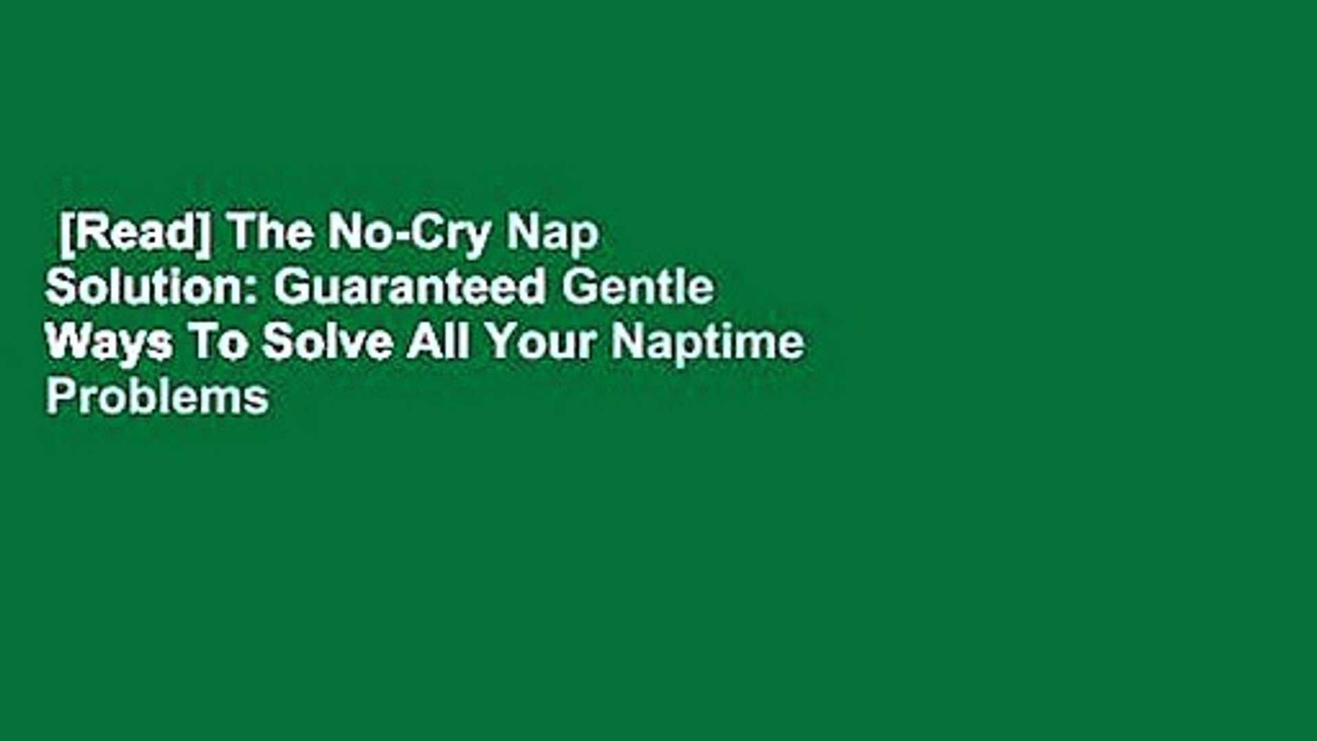 no cry nap solution