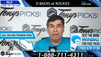 Diamondbacks Rockies MLB Pick 8/12/2019