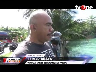 Buaya Raksasa Muncul di Permukaan Laut, Wisatawan Panik