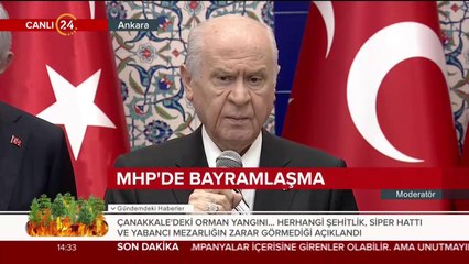 MHP lideri Bahçeli konuşma yapıyor