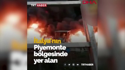 İtalya'da atık imha deposunda büyük yangın