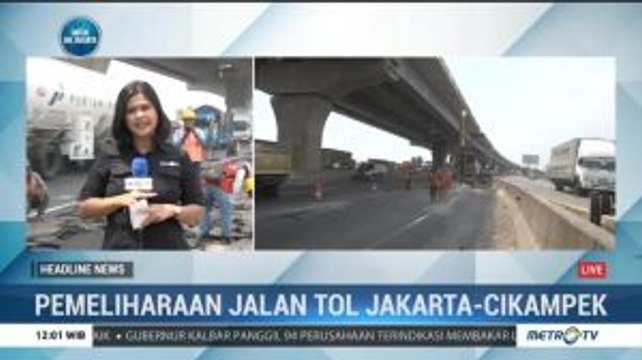 Waspada Macet, KM 37 Tol Jakarta-Cikampek dalam Proses Pemeliharaan