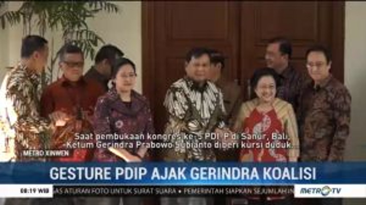 Gesture PDIP Ajak Gerindra Koalisi