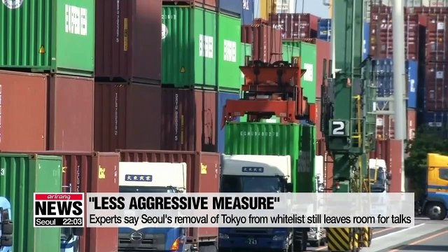 Experts see S. Korea's decision to remove Japan from whitelist as 'less aggressive' measure