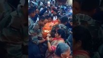 Maharashtra girl salutes soldier; women tie rakhi, do 'arti'