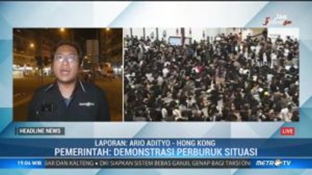 Protes Kekerasan Aparat, Massa Duduki Bandara Hong Kong