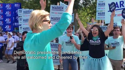 Democratic presidential hopefuls welcomed at 'Wing Ding' dinner