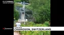 جاری شدن گل و لای خروشان در سوئیس