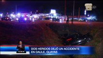 Dos heridos dejó un accidente de tránsito en Daule