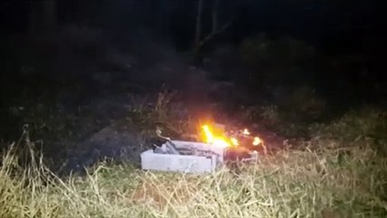 Bombeiros extinguem fogo em vegetação no Cascavel Velho