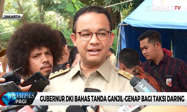Anies Baswedan Bahas Tanda Ganjil-Genap Bagi Taksi Online