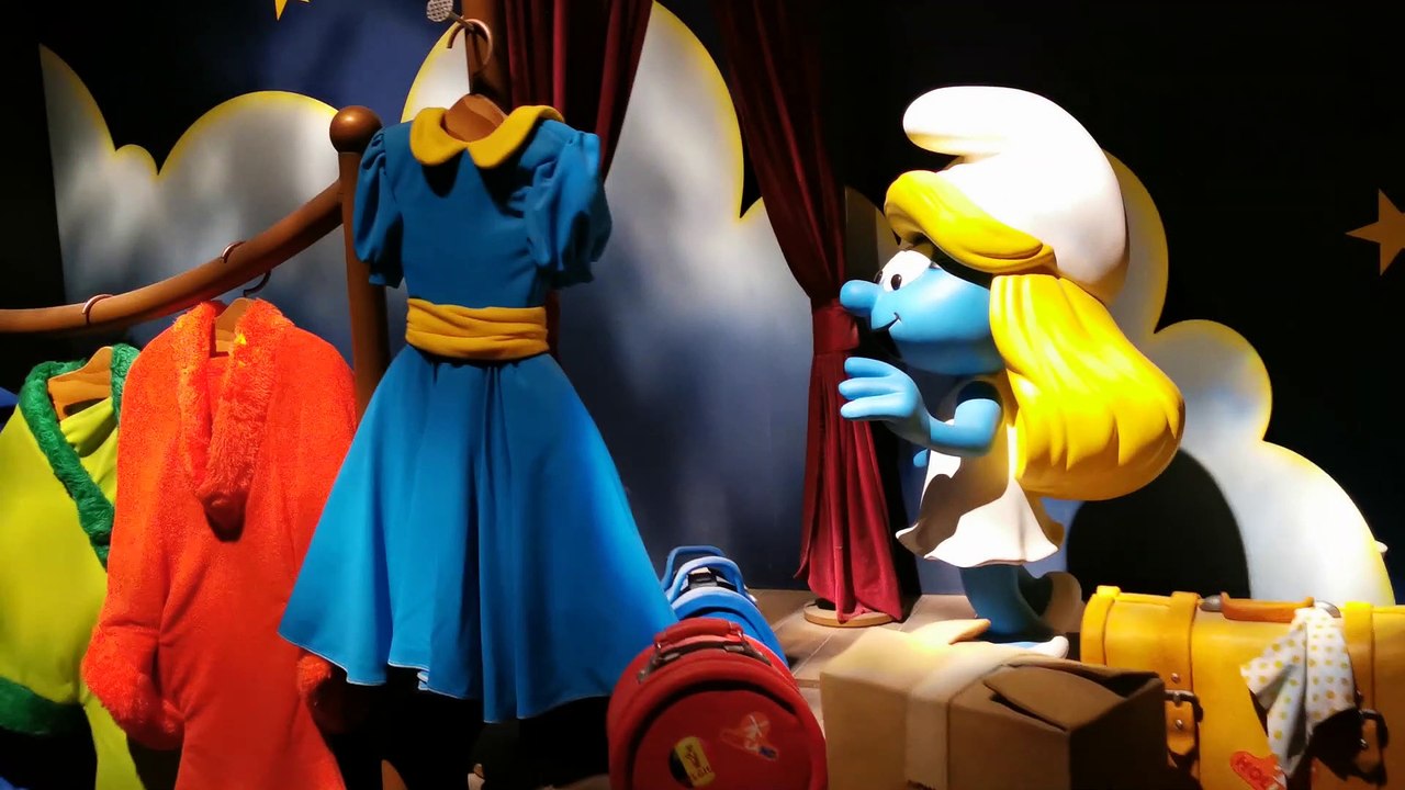 Little Mia in The Smurfs Studio ride in Smurfs Village Motiongate Dubai. Dubai parks and resorts.