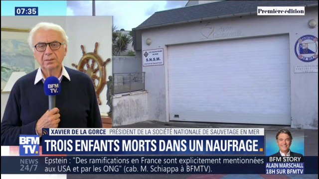 Xavier de la Gorce (SNSM) sur le naufrage: Il y a eu un phénomène de retournement et les enfants ont été coincés sous l'habitacle