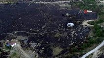 11 saatte kontrol altına alınan orman yangınından sonra bölgeden ilk görüntüler