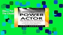 About For Books  The Power of the Actor: The Chubbuck Technique  Review