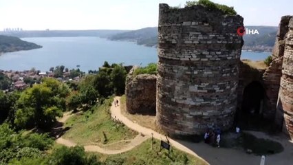 İstanbulluların bayram tatilinde akın ettiği Anadolu Kavağı havadan görüntülendi