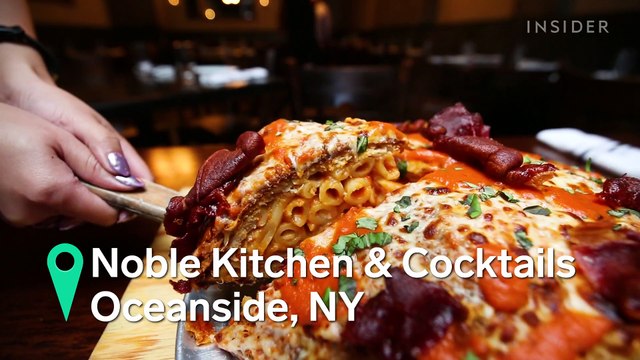 We tried a stuffed chicken parmesan pizza weighing 7 pounds