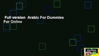 Full version  Arabic For Dummies  For Online