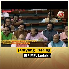 Ladakh MP Jamyang Tsering, in his fiery speech, slams Congress