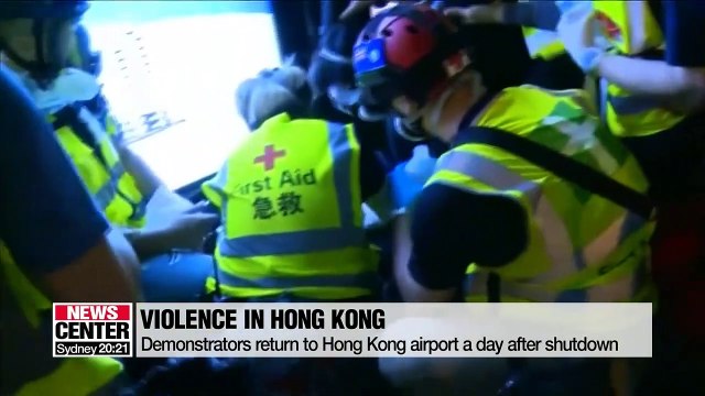 Hong Kong flights resume, but protestors return to airport