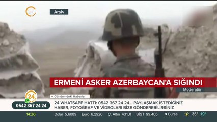 Ermenistan askeri beyaz bayrak sallayarak Azerbaycan'a sığındı