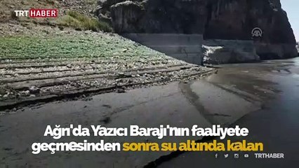 Baraj suları çekilince eski köy yeniden göründü