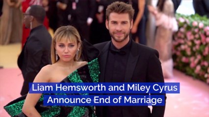 Liam Hemsworth And Miley Cyrus Are Done