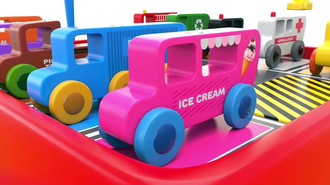Learn Colors with Car Parking Street Vehicles Toys  - Educational Videos - Toy Cars for KIDS
