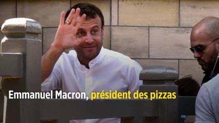 Emmanuel Macron, président des pizzas
