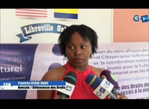 RTG - Conférence sur les missions de la commission africaine des droits de l’homme et des peuples pour un accès réel à la justice organisé par le Mouvement citoyen pour la bonne gouvernance au Gabon (MCB2G)