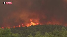 Grèce : plus de 180 pompiers mobilisés pour combattre un énorme incendie