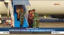 Rombongan Panglima TNI Tinjau Karhutla di Riau