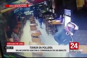 Cercado de Lima: delincuentes asaltan a comensales de pollería en menos de un minuto