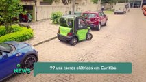 99 usa carros elétricos em Curitiba
