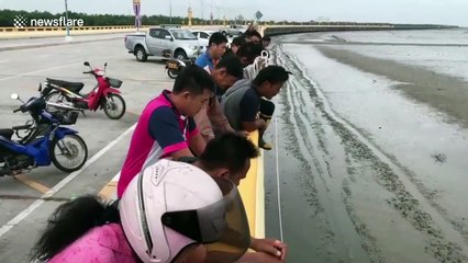 Devoted widower rescued after jumping into sea to retrieve tape measure gifted by late wife