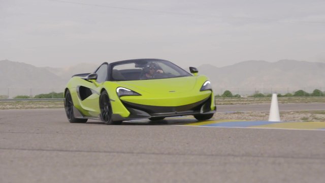 McLaren 600LT Spider in Lime Green Driving Video