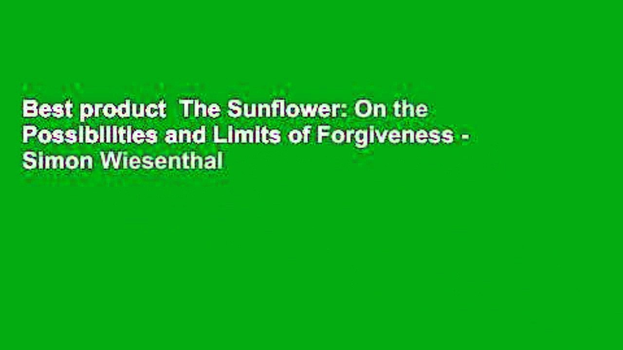 Best product  The Sunflower: On the Possibilities and Limits of Forgiveness - Simon Wiesenthal