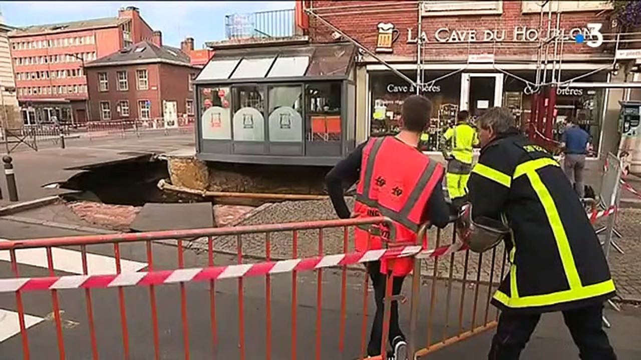 On sait d’où provient le trou de dix mètres de large en plein centre-ville d’Amiens