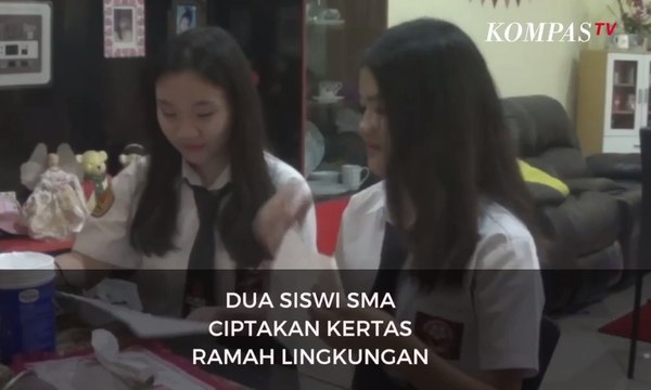 Dua Siswi SMA Ciptakan Kertas Ramah Lingkungan