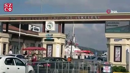 Çanakkale iskelelerinde bayram yoğunluğu