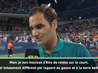 Cincinnati - Federer : "Heureux d'être de retour sur un court"