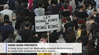 Hong Kong court bans protests from airport