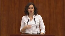 Díaz Ayuso se enzarza con las representantes de Unidas Podemos en un cruce de acusaciones sobre machismo