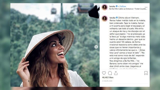Lara Álvarez explica a sus seguidores lo más emocionante de Vietnam