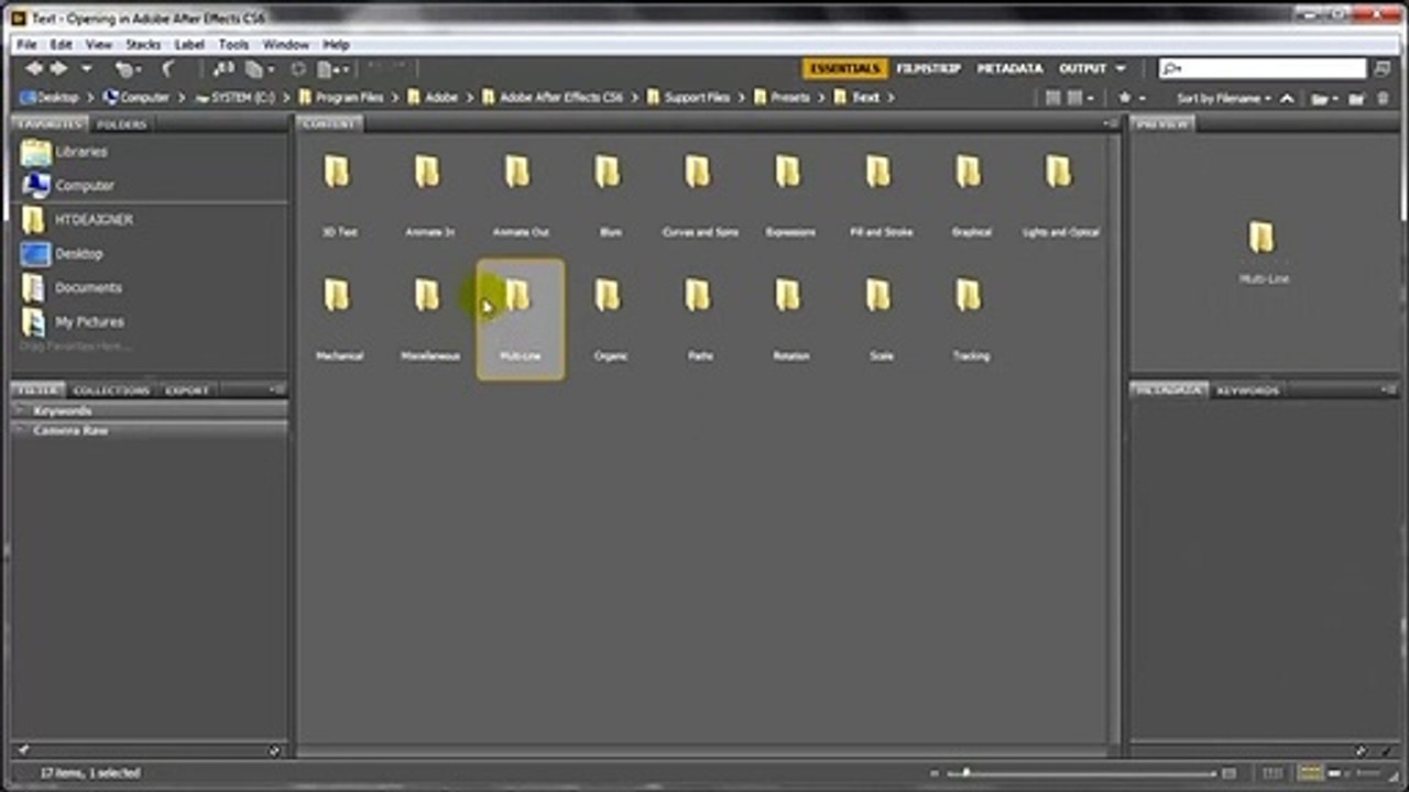 Bài 8:  Đối tượng chữ trong  After Effects