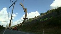 Watch: 'World's biggest sculpture' installed in Belgium