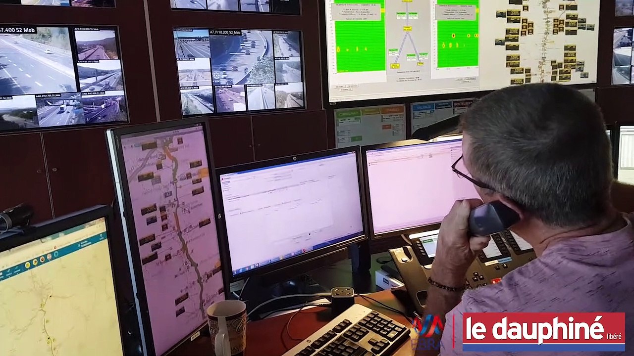 Fort trafic sur l'A7 dans la Drôme : au cœur du PC de sécurité - Vidéo  Dailymotion