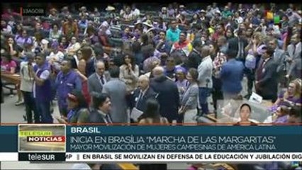 Descargar video: teleSUR Noticias: Marchan en Brasil en defensa de la educación