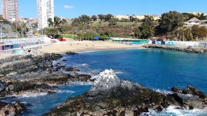 Torpederas beach in Valparaiso, Chile