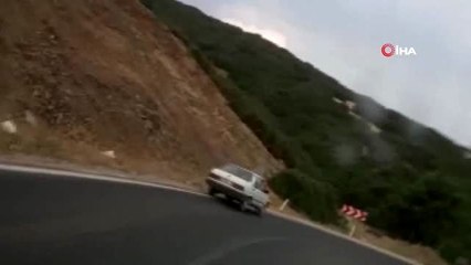 6 kişinin yaralandığı kaza anı araç kamerasında